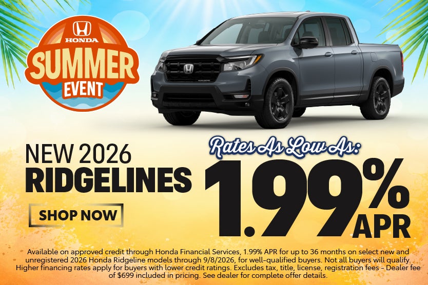 2026 Honda Ridgeline Deals